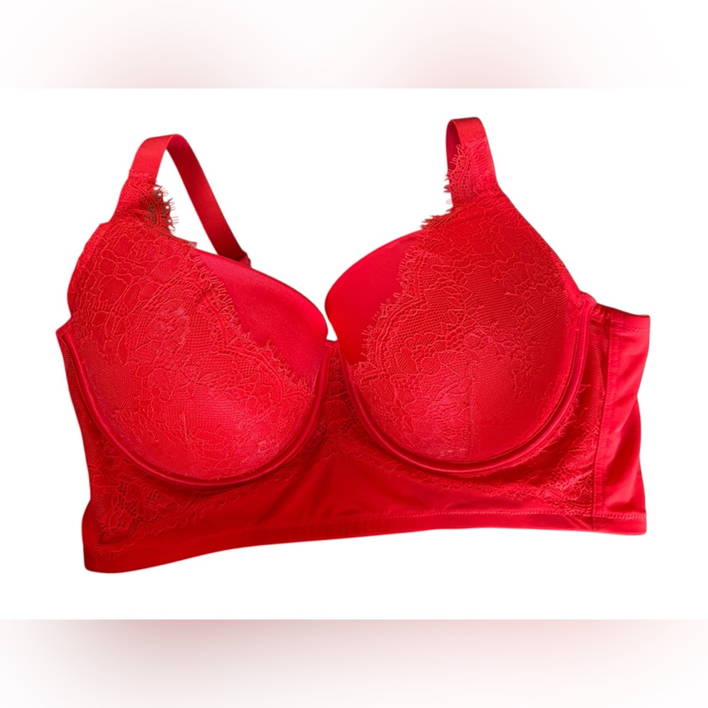 Auden Women’s 40D Red Lace Padded Full Coverage Underwire Sexy Feminine Bra